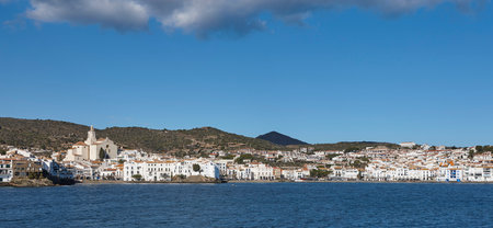 Picturesque mediterranean village of Cadaques. Panoramic view. Costa Brava, Girona