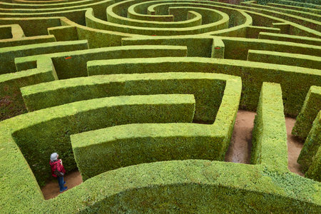 Picturesque garden labyrinth in Cartagena city. Tentegorra park. Murcia, Spainの写真素材