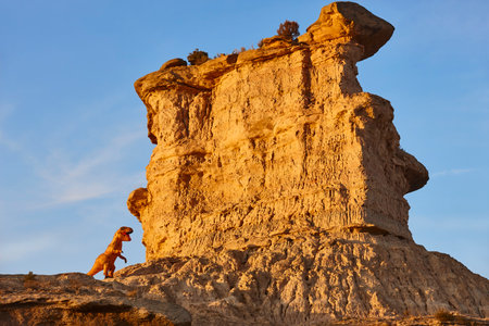 Badlands landscape in Los Monegros. Tozal Colasico. Huesca, Aragon. Spainの写真素材