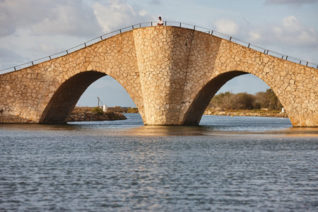 Picturesque bridge in La Manga Mar Menor. Murcia, Spainの写真素材
