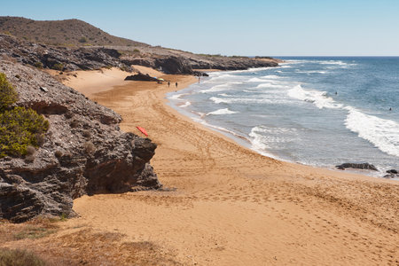 Mediterranean coastline in Murcia. Calblanque natural park, Calblanque beach. Spainの写真素材