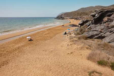 Mediterranean coastline in Murcia. Calblanque natural park, Negrete beach. Spainの写真素材