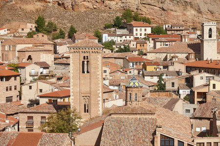 Fortified medieval historic town of Daroca, Zaragoza. Aragon, Spainの写真素材