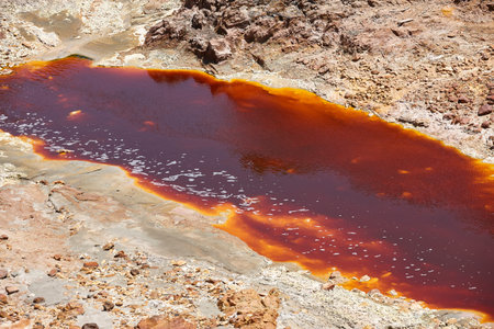 Riotinto opencast old mine river. Pena de hierro. Huelva. Spainの写真素材