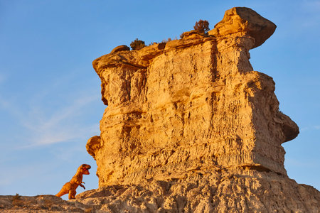 Badlands landscape in Los Monegros. Tozal Colasico. Huesca, Aragon. Spainの写真素材