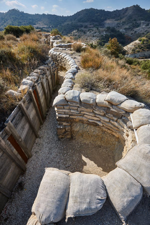 Trench. Spanish civil war, Monte Irazo position. Huesca. Spain