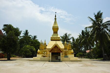 Pagoda temple in Laosの写真素材