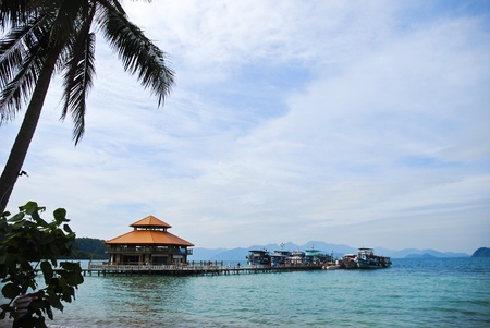 pier boat Koh Wai Tradのeditorial素材