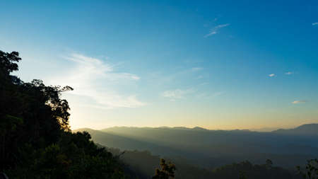 sunset view at mountains