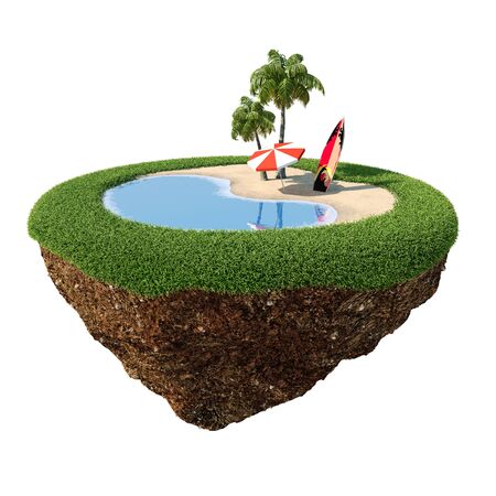 Green peace island beachの写真素材