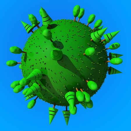 planet cartoonの写真素材