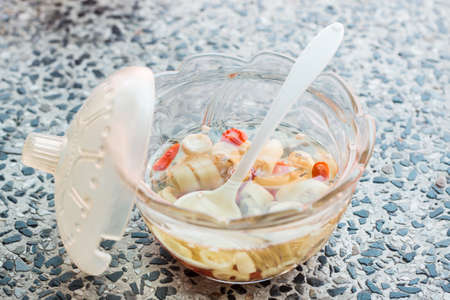 Thai seasoning, chili and vinegarの写真素材