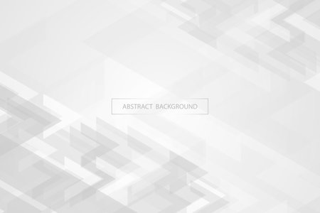 Abstract geometric white and gray gradient background. Modern and minimal white elements background. Vector illustration.のイラスト素材