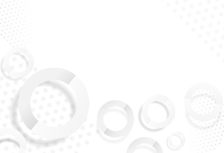 Abstract geometric white and gray gradient background. Modern and minimal white elements background. Vector illustration.のイラスト素材