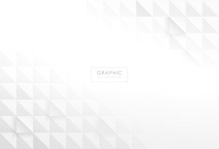 Abstract geometric white and gray gradient background. Modern and minimal white elements background. Vector illustration.のイラスト素材