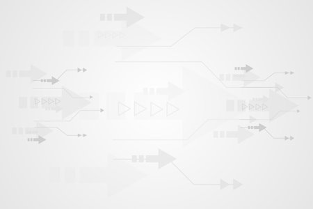 Abstract white and gray gradient background with arrow sign. Communication concept for technology poster or banner background. Vector illustration.のイラスト素材