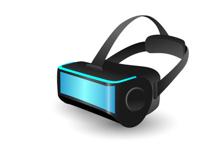 Virtual reality headset mockup. Technology VR design in Vector illustration. EPS10.のイラスト素材