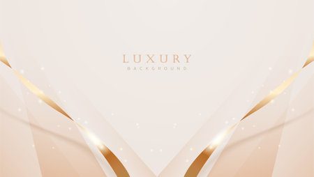 Luxury light background with golden lines. Vector Illustration.のイラスト素材