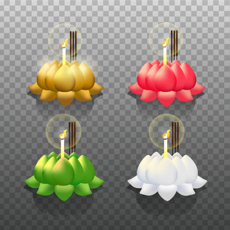 Set of icons for Hindu festival Diwali. Vector illustration.のイラスト素材