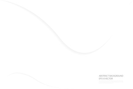 Abstract white gray curve overlap background. Modern bright gradient art backdrop or banner for business. Vector illustration.のイラスト素材