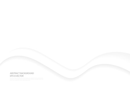 Abstract white gray curve overlap background. Modern bright gradient art backdrop or banner for business. Vector illustration.のイラスト素材