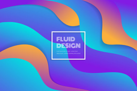 Minimal gradient geometric background with dynamic shapes composition. Abstract creative cool background with digital pattern for business poster or banner. Vector illustration.のイラスト素材