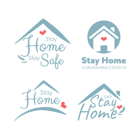 Home sweet home lettering set. Vector illustration isolated on white background.のイラスト素材