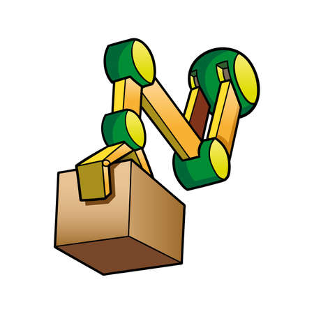 robotic hand workerのイラスト素材