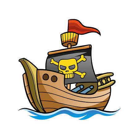 pirate shipのイラスト素材
