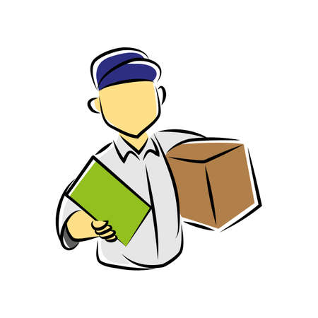 delivery man symbolのイラスト素材