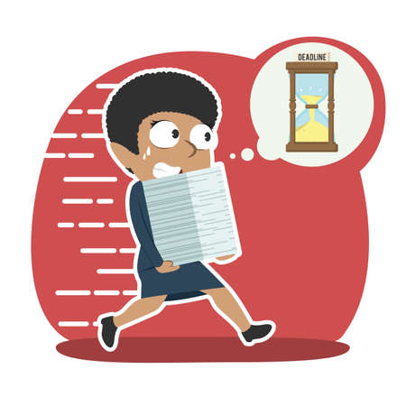 Businesswoman runningのイラスト素材