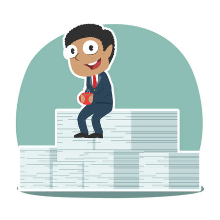 african businessman relaのイラスト素材