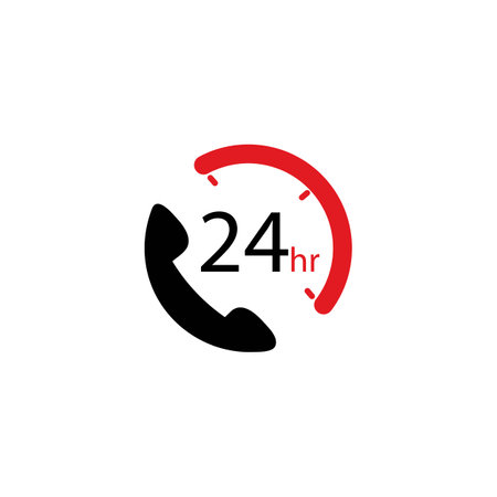 24 Hours icon template vector designのイラスト素材