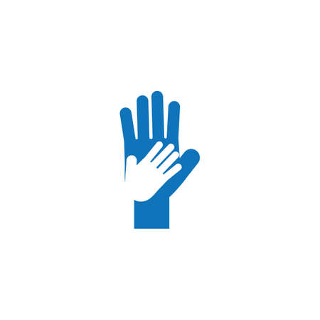 Hand and Child care icon template vector designのイラスト素材