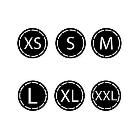 Set of size clothing label vector designのイラスト素材