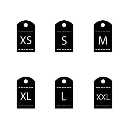 Set of size clothing label vector designのイラスト素材