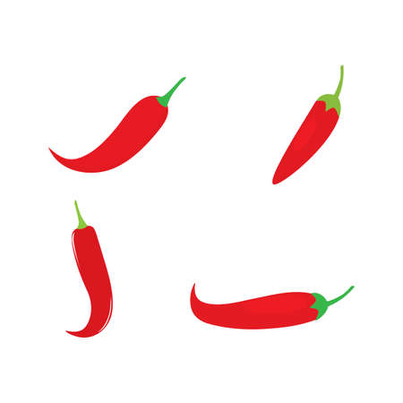 Red chili icon template vector designのイラスト素材