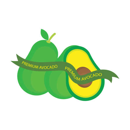 Avocado icon template vector designのイラスト素材