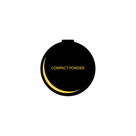 Compact powder beauty make up template vectorのイラスト素材