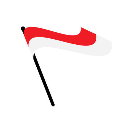 Indonesia flag vector illustration template designのイラスト素材