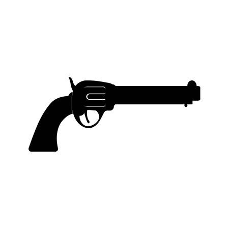 Handgun illustration vector logo designのイラスト素材