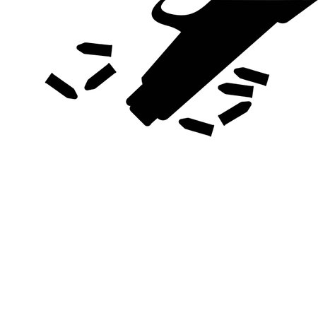 Handgun illustration vector logo design