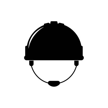 Safety helmet icon logo free vectorのイラスト素材