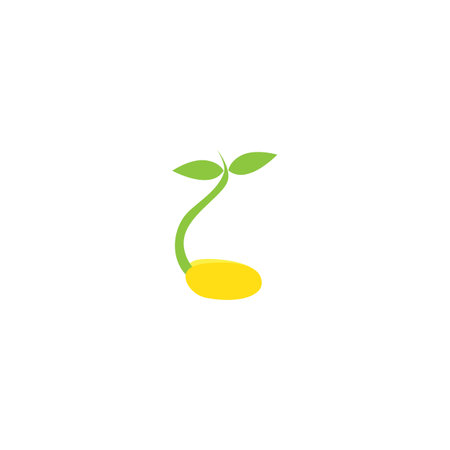 Bean sprout illustration free templateのイラスト素材
