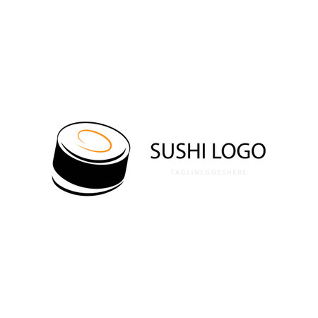 Sushi logo illustration free vectorのイラスト素材