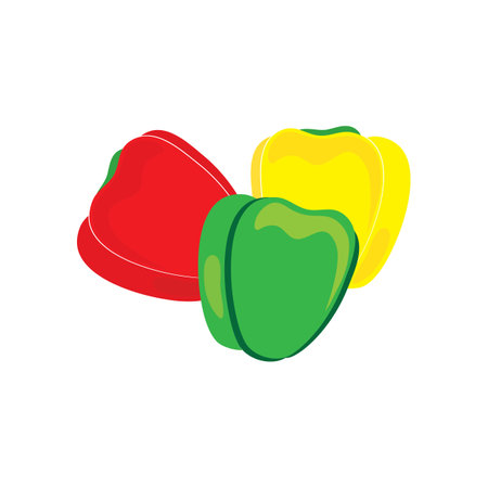Paprika icon logo vector illustrationのイラスト素材