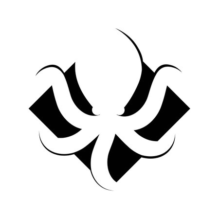 Octopus icon logo illustration free vectorのイラスト素材