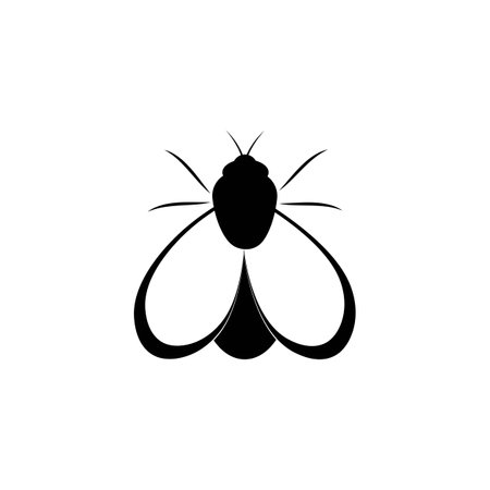 Insect fly icon logo illustration vectorのイラスト素材
