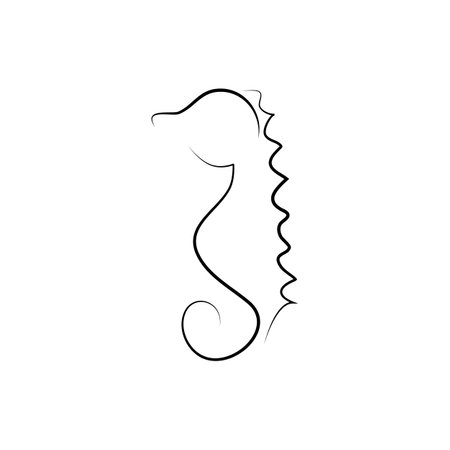 Sea horse logo template vectorのイラスト素材