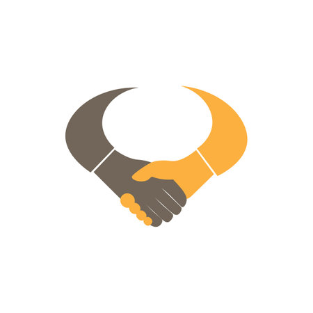 Hand shake, Deal icon logo template vectorのイラスト素材